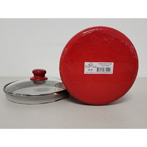 Golden Rabbit Enamelware - 2qt Canister (Solid Red) Solid Red - Picture 3 of 4